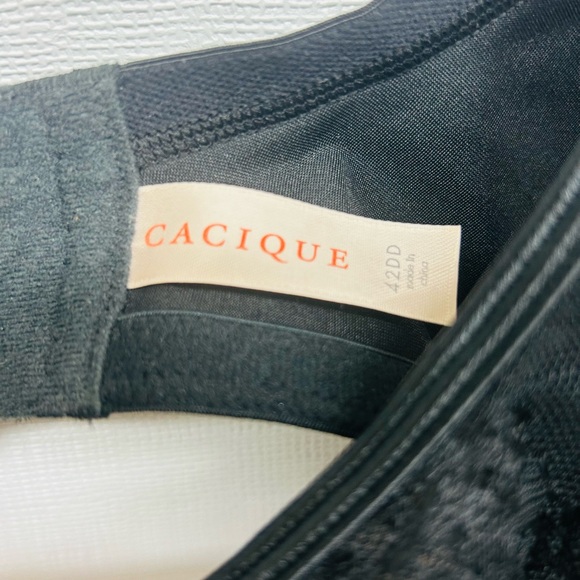 Lane Bryant Like new black lace underwire Cacique bra, size 42DD. - Picture 2 of 7